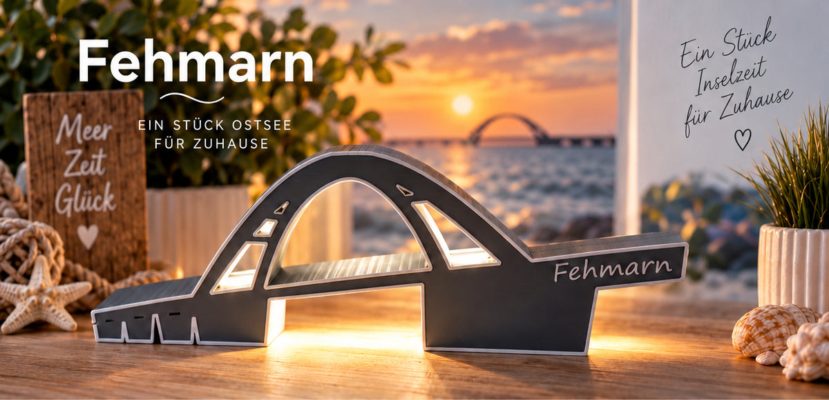 Fehmarnsundbrücke mit Licht – ein Stück Fehmarn für Zuhause