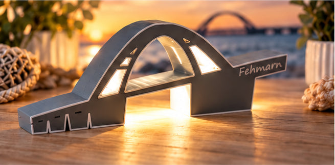 Fehmarnsundbrücke mit Licht – ein Stück Fehmarn für Zuhause