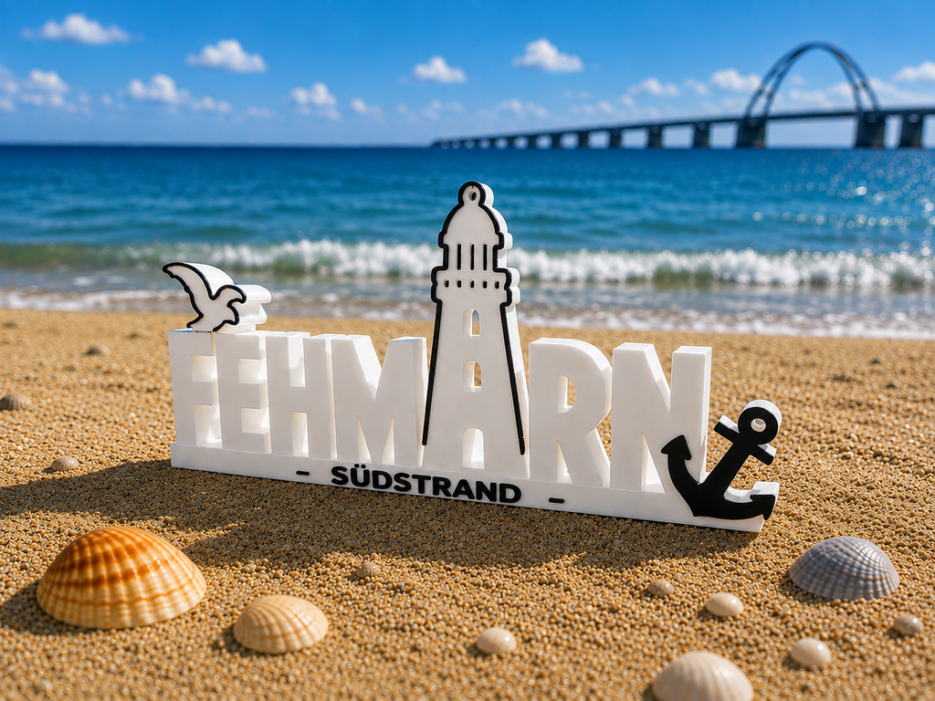 Fehmarn Aufsteller „Südstrand“ - 18cm