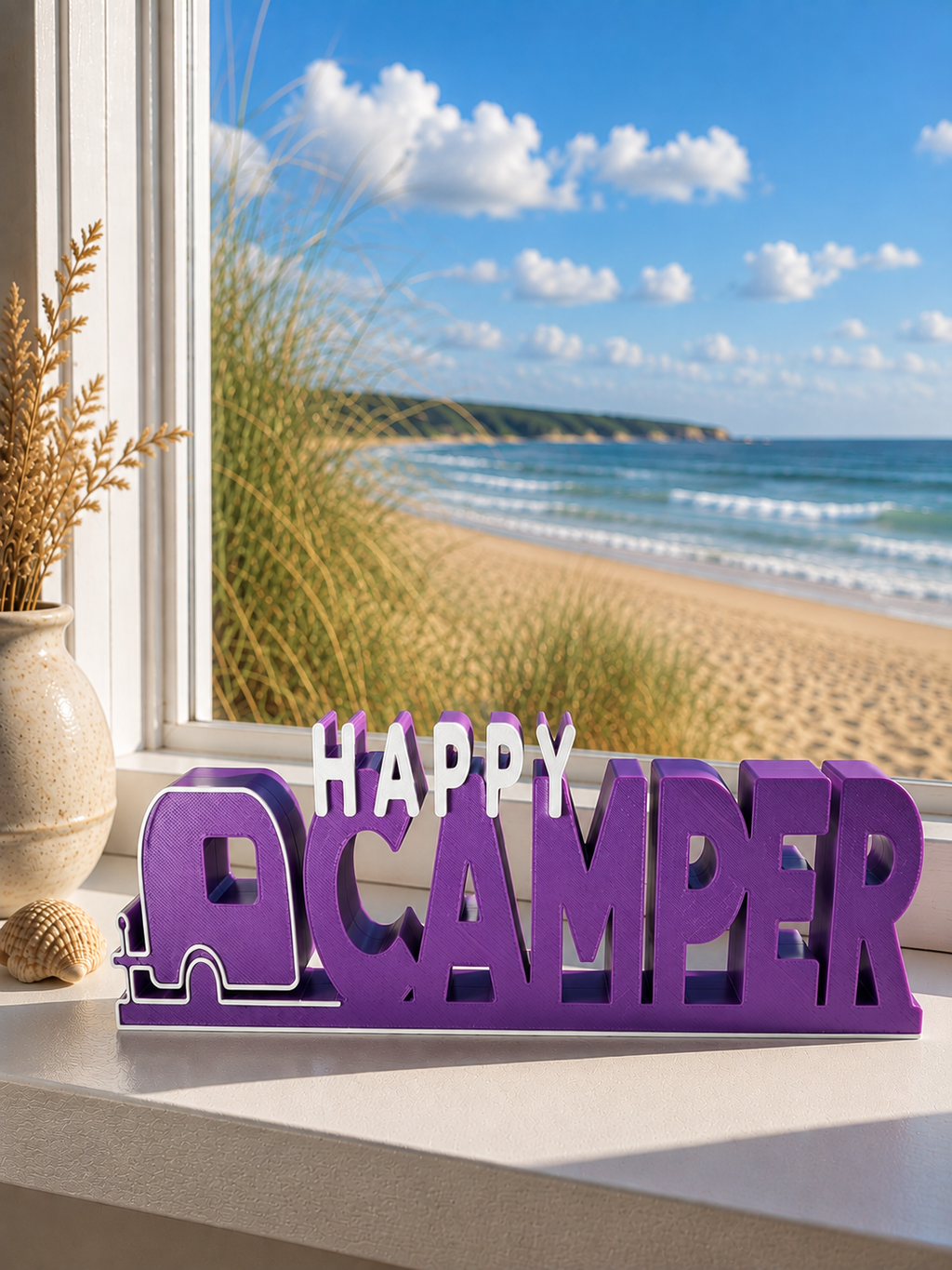 HAPPY CAMPER – 3D-Dekoaufsteller für Campingfans