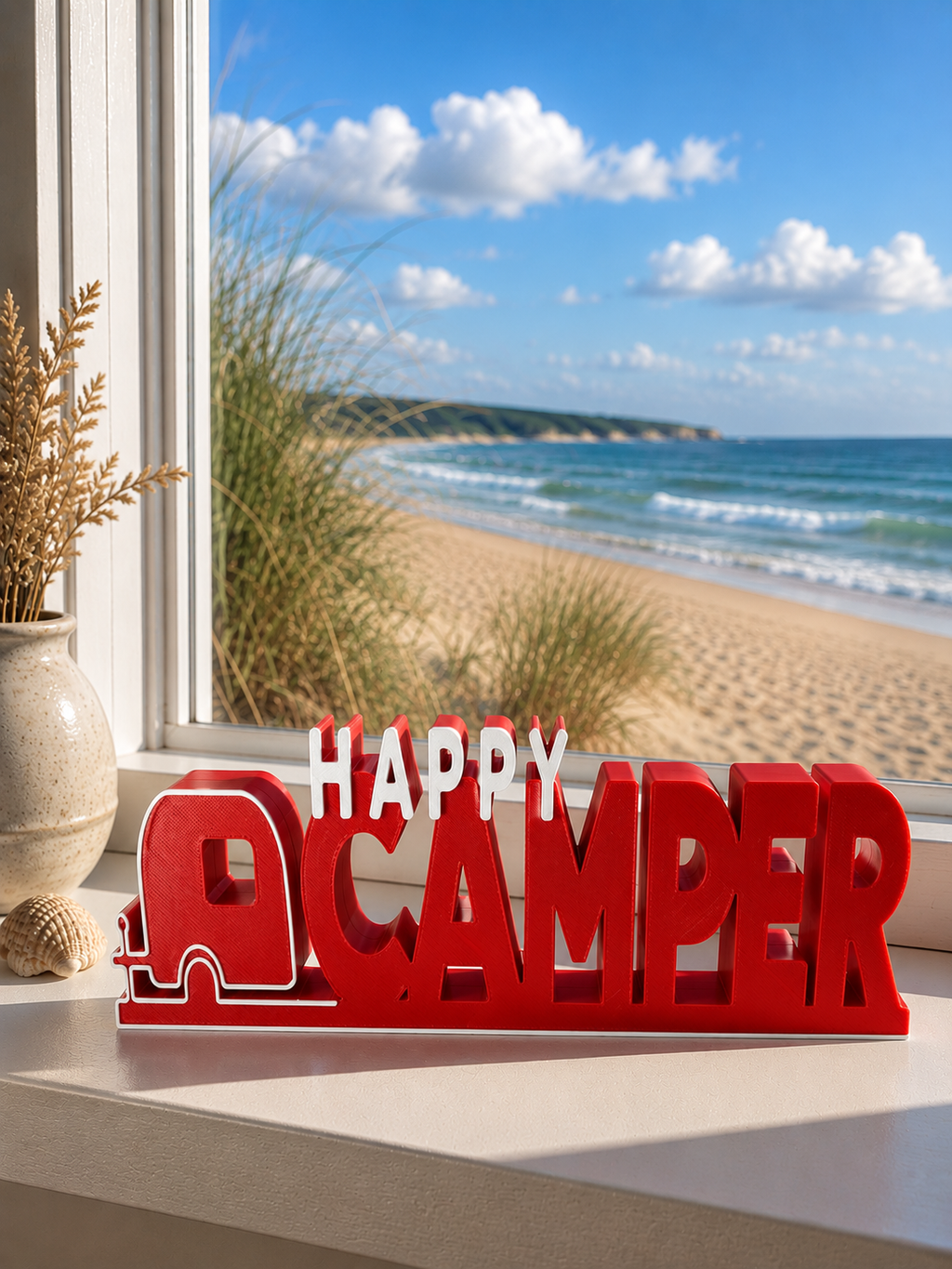 HAPPY CAMPER – 3D-Dekoaufsteller für Campingfans