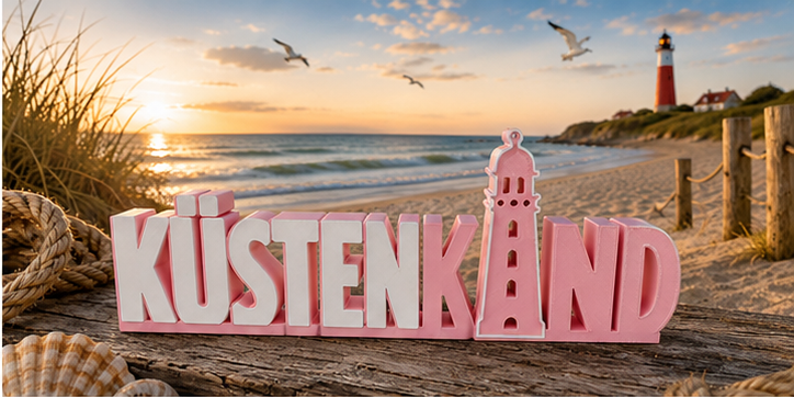 KÜSTENKIND – 3D-Dekoaufsteller | Maritime Deko