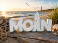 MOIN Aufsteller mit Leuchtturm | Maritime Deko | 3D-Druck