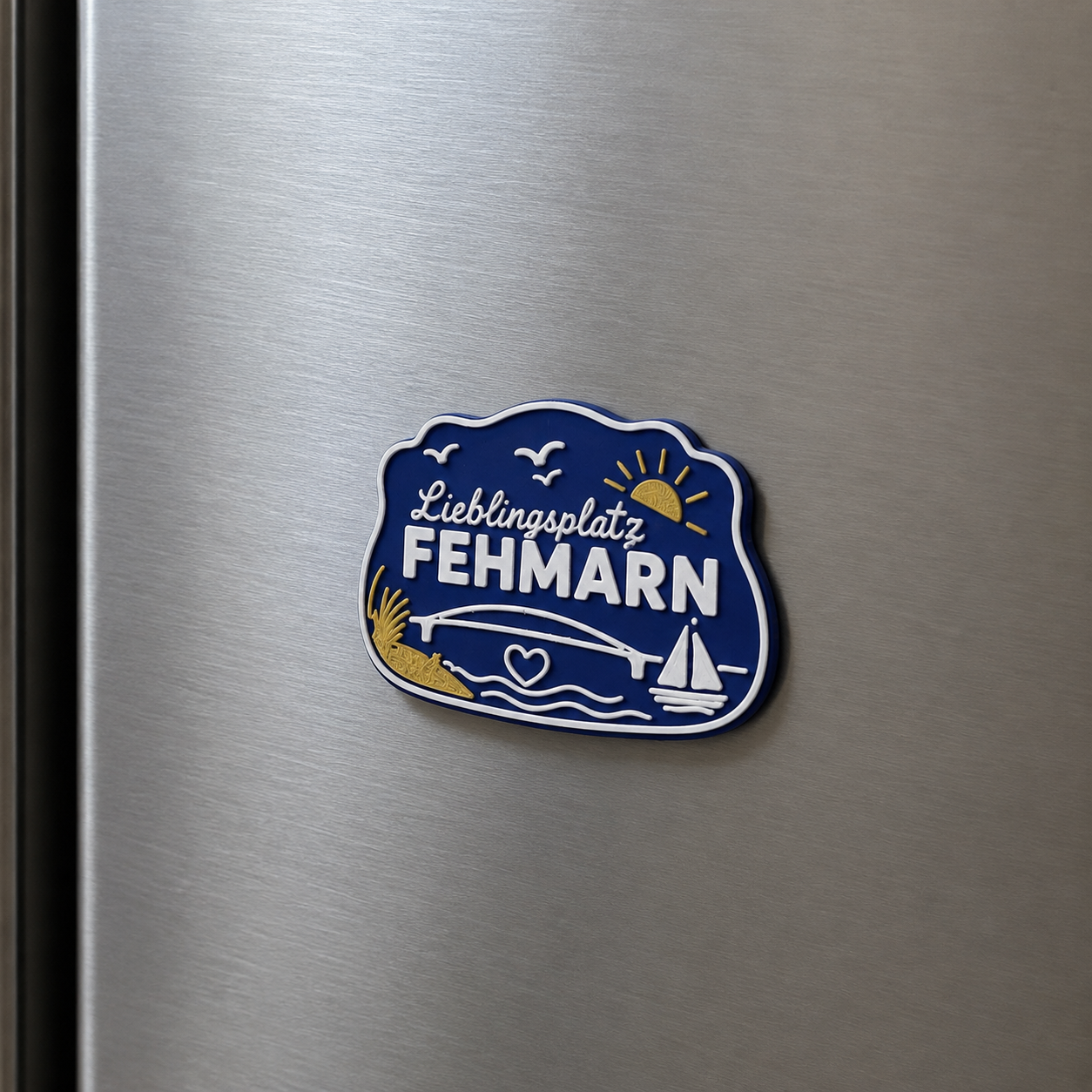 Fehmarn Magnet „Lieblingsplatz“ – 3D-gedrucktes Ostsee-Souvenir