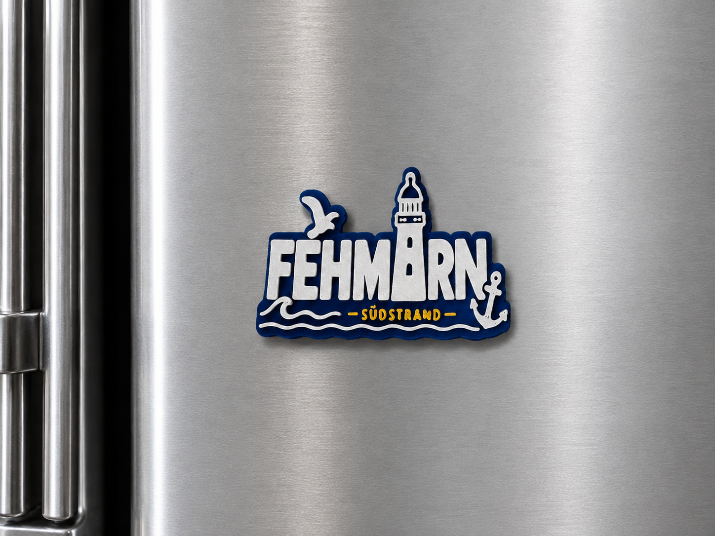 Fehmarn Magnet „Südstrand“ – 3D-gedrucktes Ostsee-Souvenir