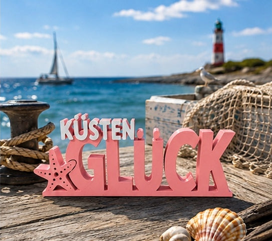 KÜSTENGLÜCK – 3D-Dekoaufsteller | Maritime Deko